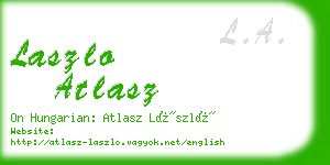 laszlo atlasz business card